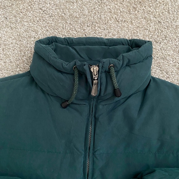 VTG Eddie Bauer Women's Cropped Goose Down Puffer Coat Green Size M - Picture 4 of 7
